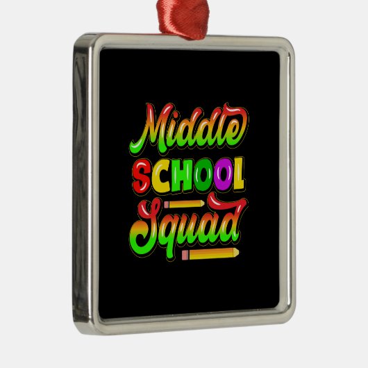 Geschenk für Lehrer | Platz der Mittelschule Ornament Aus Metall (Rechts)