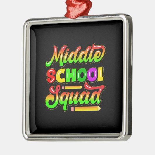 Geschenk für Lehrer | Platz der Mittelschule Ornament Aus Metall (Links)