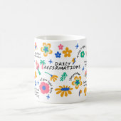 Geschenk für Lehrer, Retro Groovy Floral Kaffeetasse (Mittel)