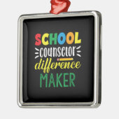 Geschenk für Lehrer | School Counselor Differenzia Ornament Aus Metall (Links)