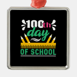 Geschenk für Lehrer Schultag 100 Ornament Aus Metall