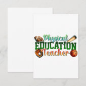 Geschenk für Lehrer | Sportlehrer Dankeskarte (Vorne/Hinten)