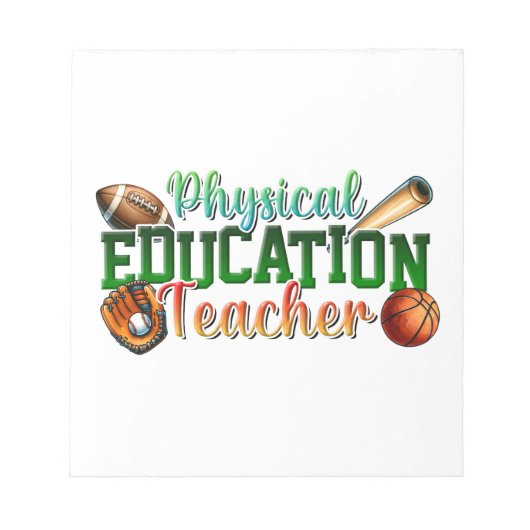 Geschenk für Lehrer | Sportlehrer Notizblock (Vorderseite)