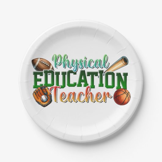 Geschenk für Lehrer | Sportlehrer Pappteller (Vorderseite)
