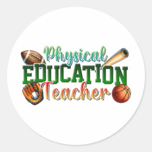 Geschenk für Lehrer Sportlehrer Runder Aufkleber