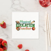 Geschenk für Lehrer | Sportlehrer Serviette (Beispiel)