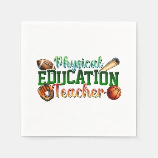 Geschenk für Lehrer | Sportlehrer Serviette (Vorderseite)
