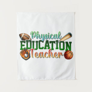 Geschenk für Lehrer   Sportlehrer Wandteppich