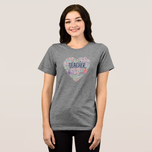 Geschenk für Lehrer Tri-Blend Shirt (Vorderseite voll)