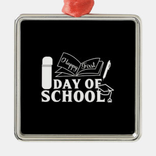 Geschenk für Lehrer   Zufriedener erster Schultag Ornament Aus Metall