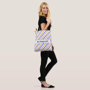 Geschenk für Lehrer zum Jahresende Retro-Blumen-Na Tasche