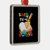 Geschenk für Lehrer | Zurück zur Schule Ornament Aus Metall (Rechts)