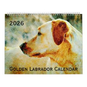 Geschenk für Liebhaber des Golden Labrador Hundes  Kalender