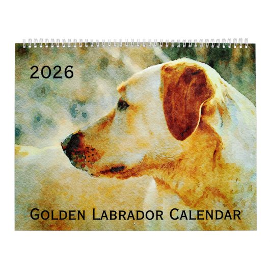 Geschenk für Liebhaber des Golden Labrador Hundes Kalender (Titelbild)