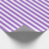 Geschenk für Lila und weiße Streifen Geschenkpapier (Ecke)