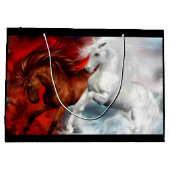 Geschenk für Luft und Feuerpferde Große Geschenktüte (Rückseite)