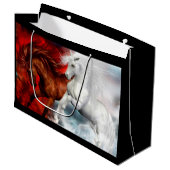 Geschenk für Luft und Feuerpferde Große Geschenktüte (Vorderseite Schrägansicht)