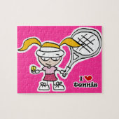 Geschenk für Mädchen im Tennispuzzle Puzzle (Horizontal)