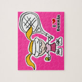 Geschenk für Mädchen im Tennispuzzle Puzzle (Vertikal)