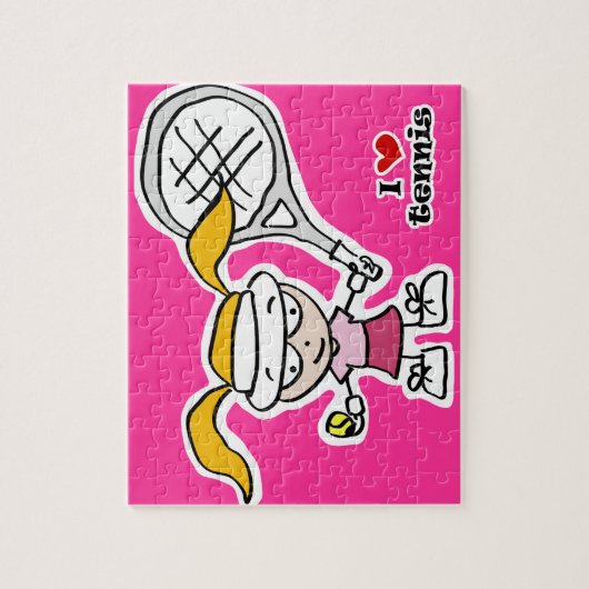 Geschenk für Mädchen im Tennispuzzle Puzzle (Vertikal)