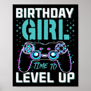 Geschenk für Mädchen, Zeit zum Levelaufstieg, cool Poster