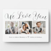 Geschenk für Mama 3 Foto Collage Plaque Fotoplatte (Vorderseite)