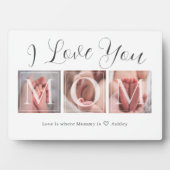 Geschenk für Mama 3 Fotocollage Block Plaque Fotoplatte (Vorderseite)