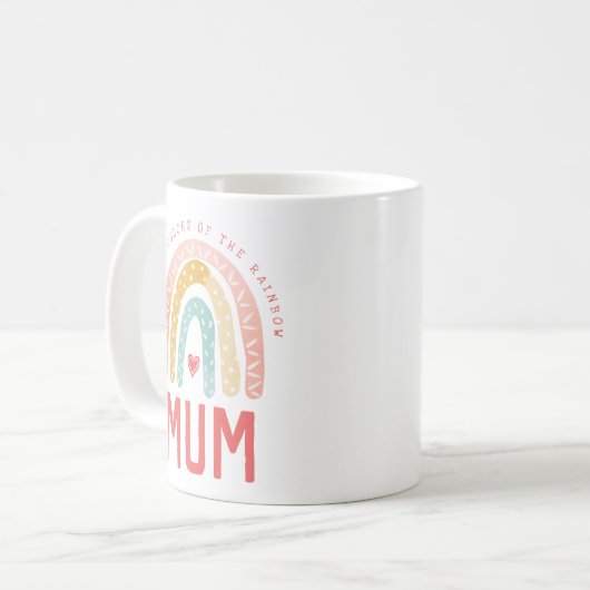 Geschenk für Mama | Alle Farben des Regenbogens Kaffeetasse (Vorderseite Links)