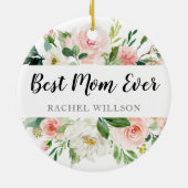Geschenk für Mama | Best Mama Ever Christmas Ornam Keramik Ornament (Hinten)
