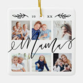 Geschenk für Mama | Entenkinder - FotoCollage Keramikornament (Vorderseite)