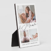 Geschenk für Mama | Erinnerungen 3 FotoCollage Fotoplatte (Seite)