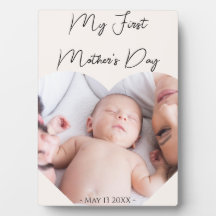 Geschenk für Mama Erster Muttertag Herz Foto Rosa