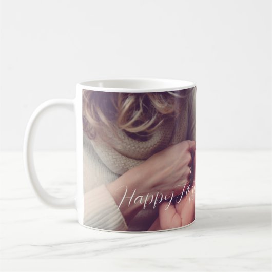 Geschenk für Mama Erster Muttertag Modernes Foto Kaffeetasse (Links)