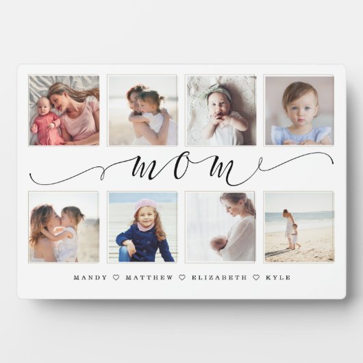 Geschenk für Mama | Family Foto Keepake Collage Fotoplatte (Vorderseite)