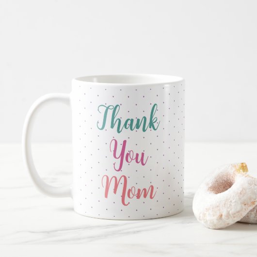 Geschenk für Mama farbenfrohe Vorlage Moderne Eleg Kaffeetasse (Mit Donut)
