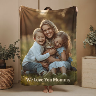 Geschenk für Mama Fleece-Decke Foto Muttertag Fleecedecke