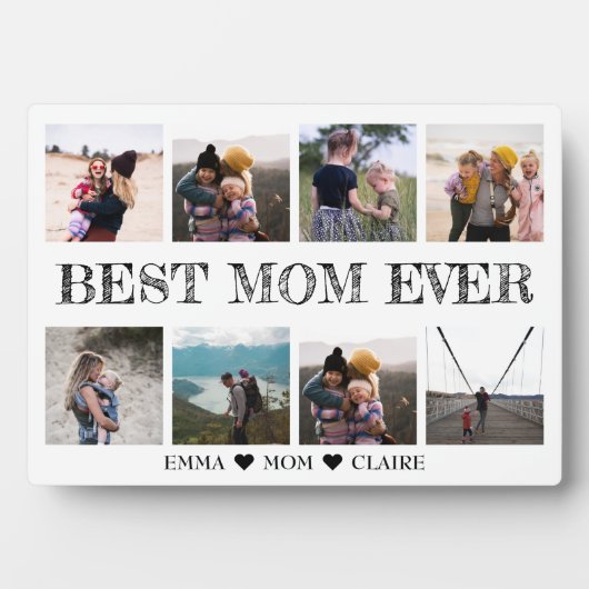 Geschenk für Mama Fotocollage Plaque mit Easel Fotoplatte (Vorderseite)