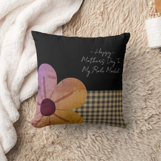 Geschenk für Mama, Frohen Muttertag, Blumenkunst Kissen (Decke)