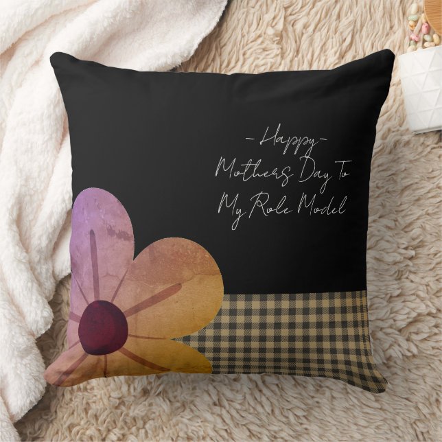 Geschenk für Mama, Frohen Muttertag, Blumenkunst Kissen (Decke)