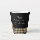 Geschenk für Mama, Frohen Muttertag, Blumenkunst Milchtasse (Vorderseite)