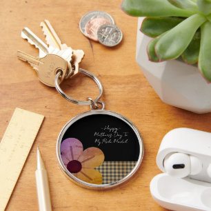 Geschenk für Mama, Frohen Muttertag, Blumenkunst Schlüsselanhänger