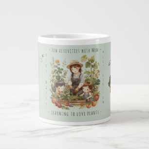 Geschenk für Mama, Gartenarbeit, Spaß mit Mama. Jumbo-Tasse