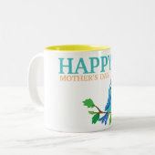 Geschenk für Mama - Glücklicher Muttertag Zweifarbige Tasse (Vorderseite Links)