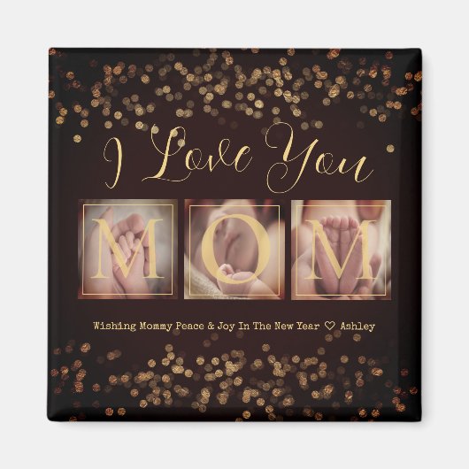 Geschenk für Mama glückliches Neues Jahr Magnet (Vorne)