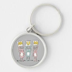 Geschenk für Mama Lustiges Hasendesign Schlüsselan Schlüsselanhänger