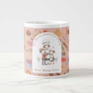Geschenk für Mama, meine Mama kocht gern, beste Ma Jumbo-Tasse