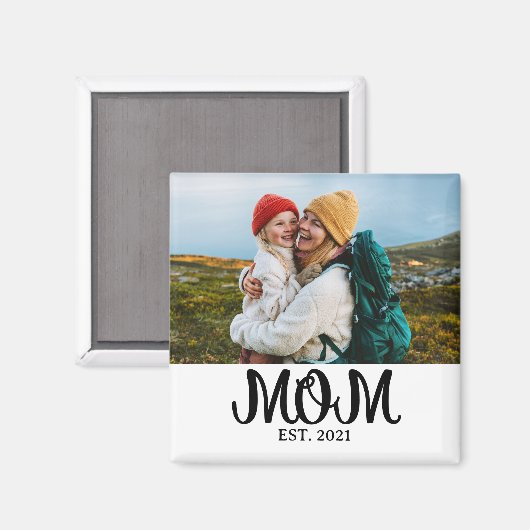 Geschenk für Mama mit Foto Magnet (Vorderseite/Rückseite)