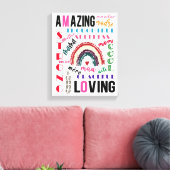 Geschenk für Mama | Mutter Synonyme | Muttertag Leinwanddruck (Insitu (Wohnzimmer))