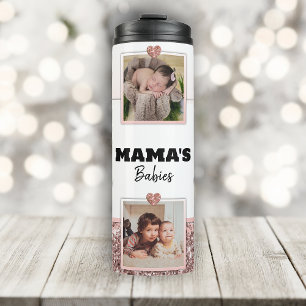 Geschenk für Mama Muttertag Foto Collage Rose Gold Thermosbecher