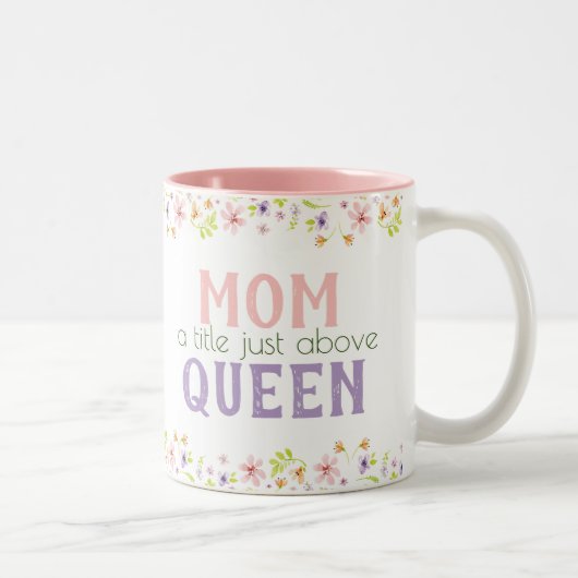 Geschenk für Mama oder Frühjahrsdekor Zweifarbige Tasse (Rechts)